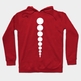 60's Retro Mod Minimal Dots in Red and White Hoodie